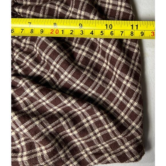 Princess Polly Size 6 Plaid Tie Top Brown - Picture 4 of 5